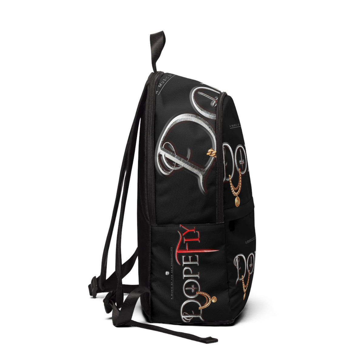 Unisex Fabric Backpack Black
