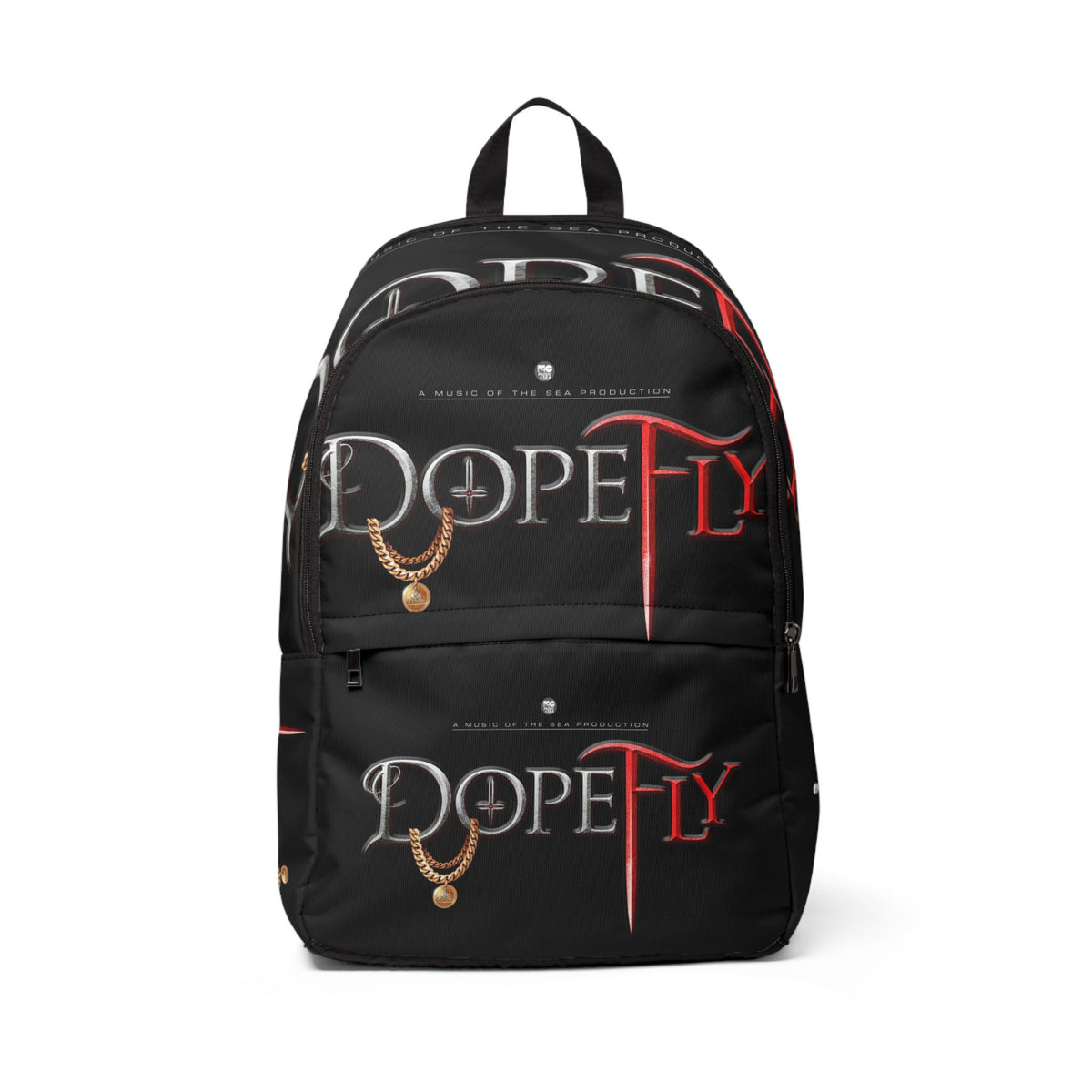 Unisex Fabric Backpack Black