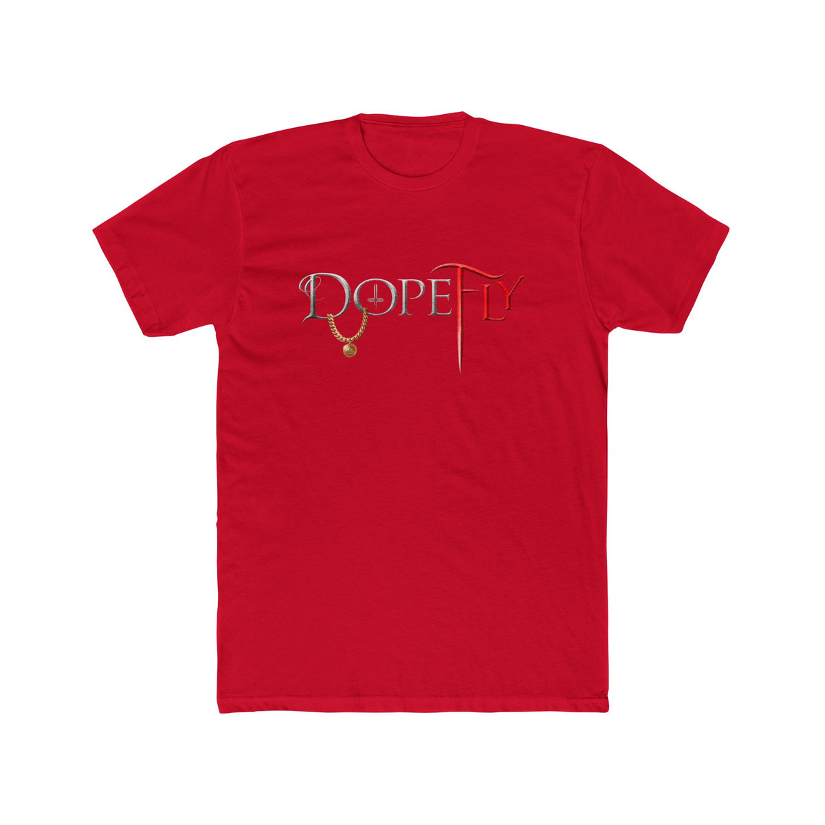Dopefly World Men's Cotton Crew Tee