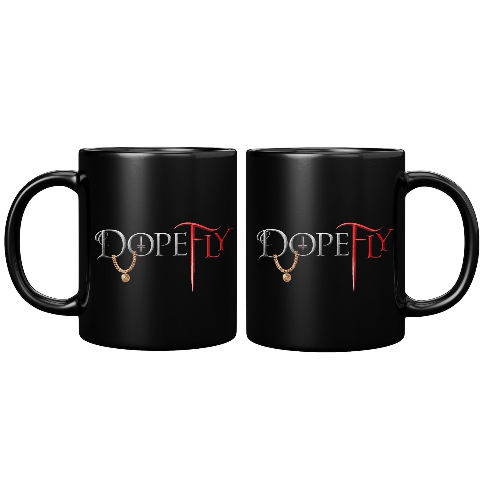 Dopefly World 11oz Black Mug
