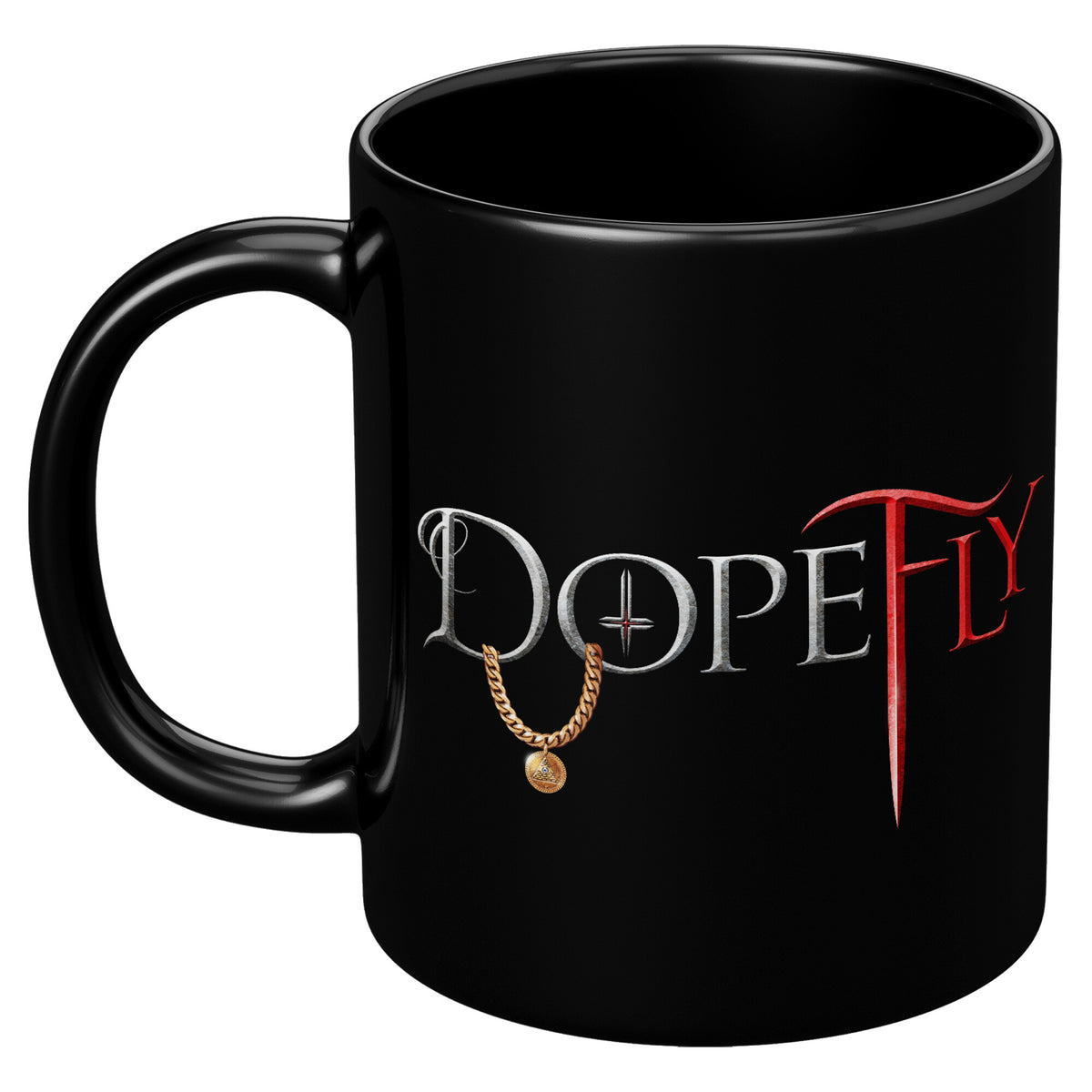 Dopefly World 11oz Black Mug