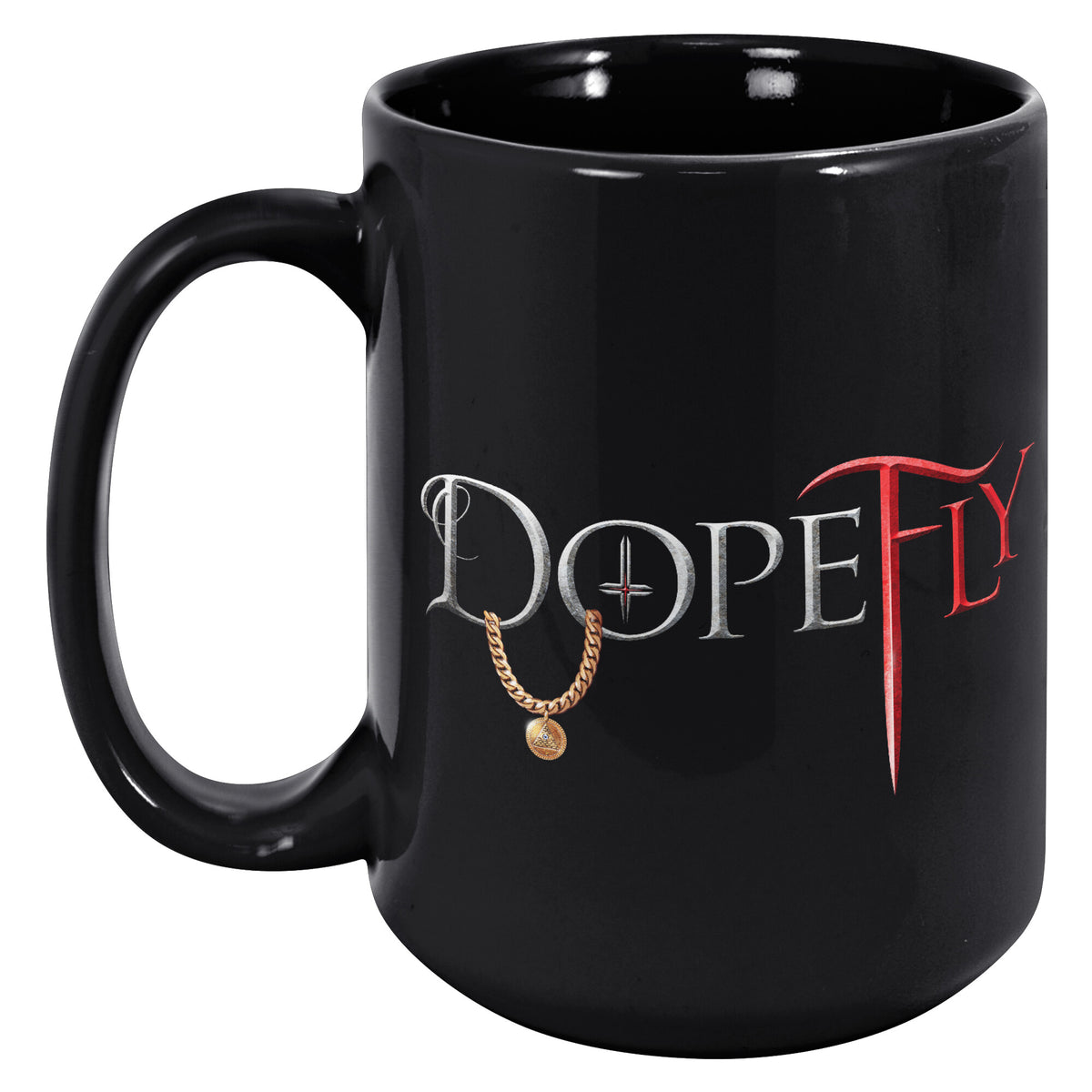 Dopefly World 15oz Black Mug