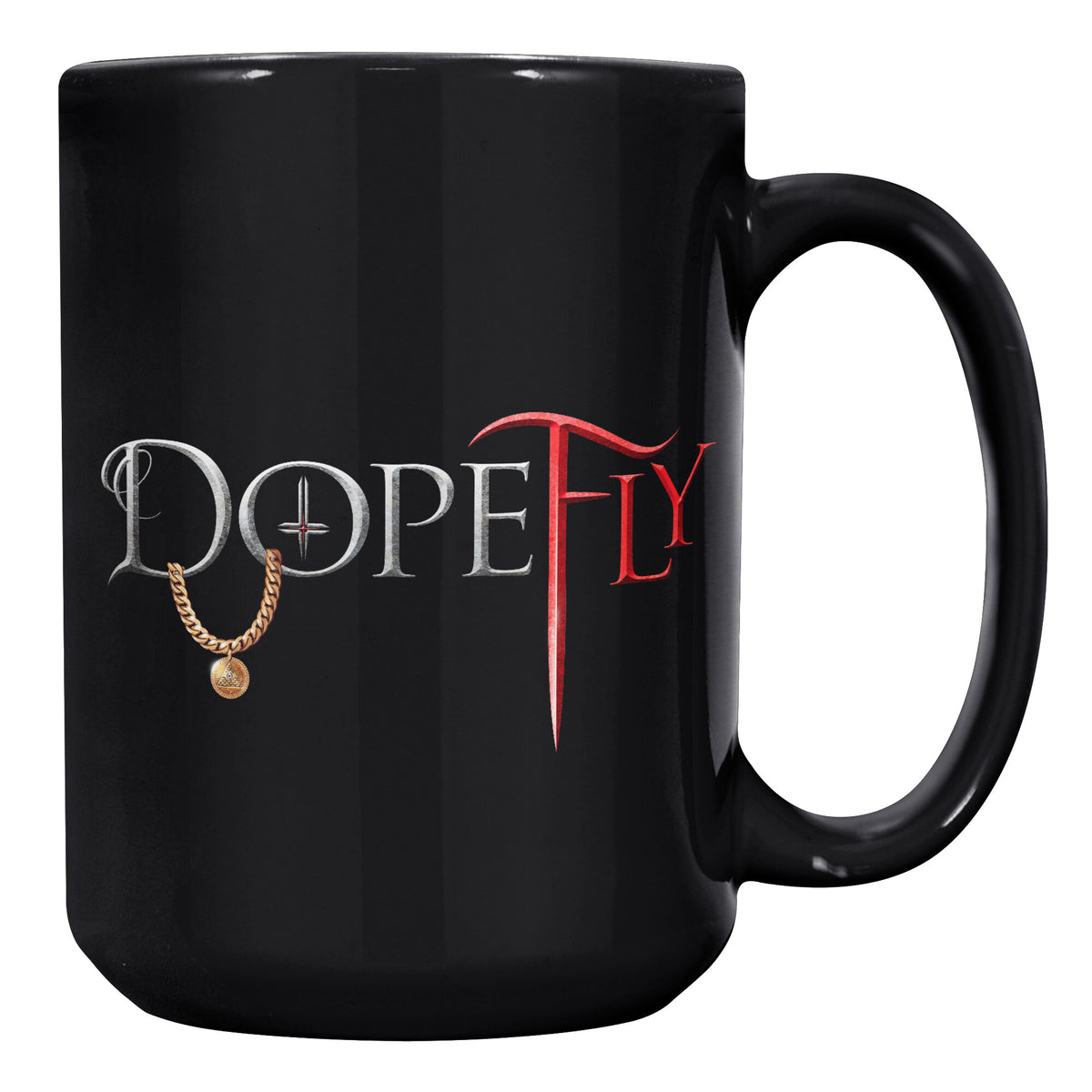 Dopefly World 15oz Black Mug