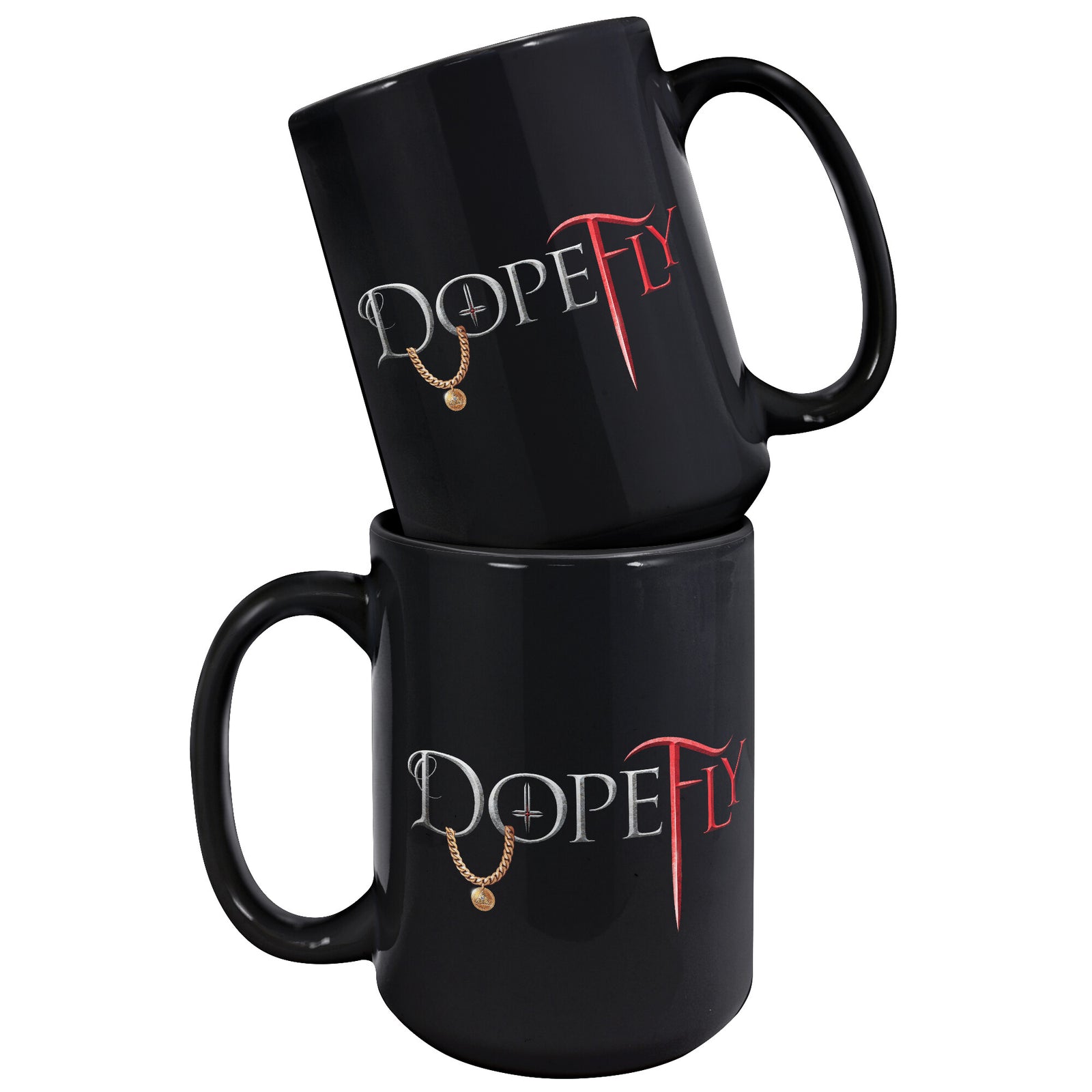 Dopefly World 15oz Black Mug