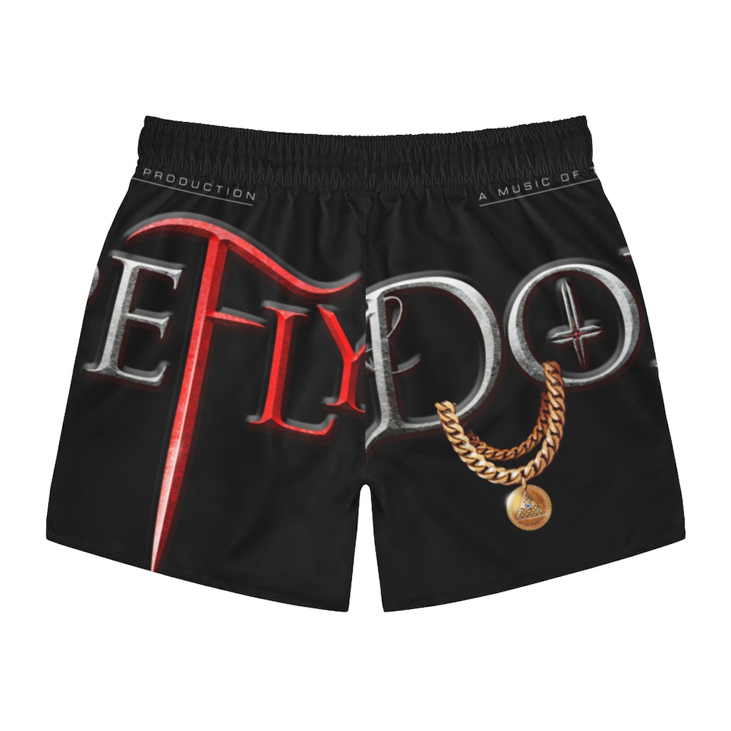 Dopefly World Swim Trunks Black