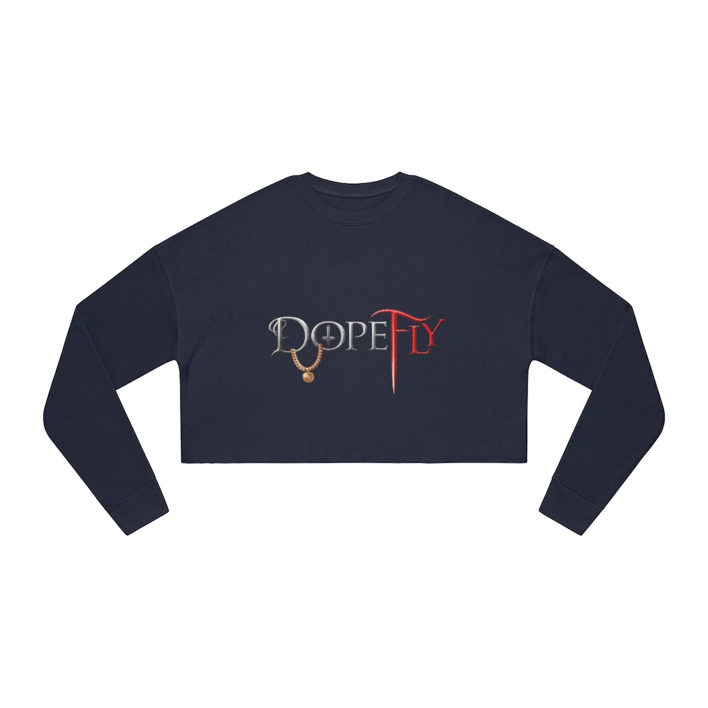 Dopefly World Women&#39;s Cropped Sweatshirt