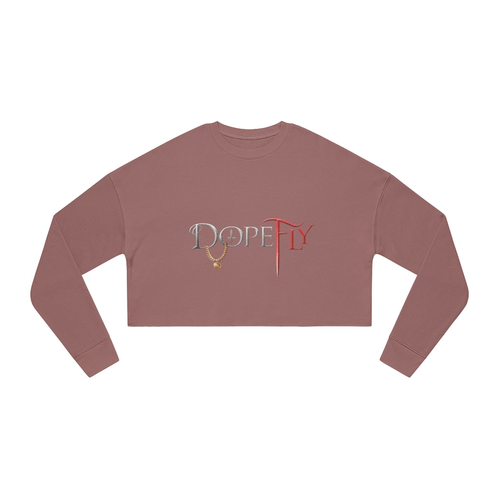 Dopefly World Women's Cropped Sweatshirt