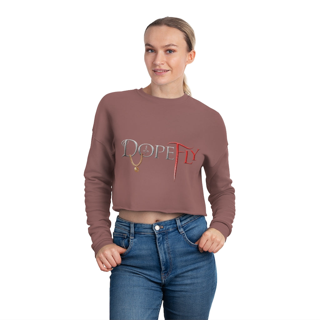 Dopefly World Women&#39;s Cropped Sweatshirt