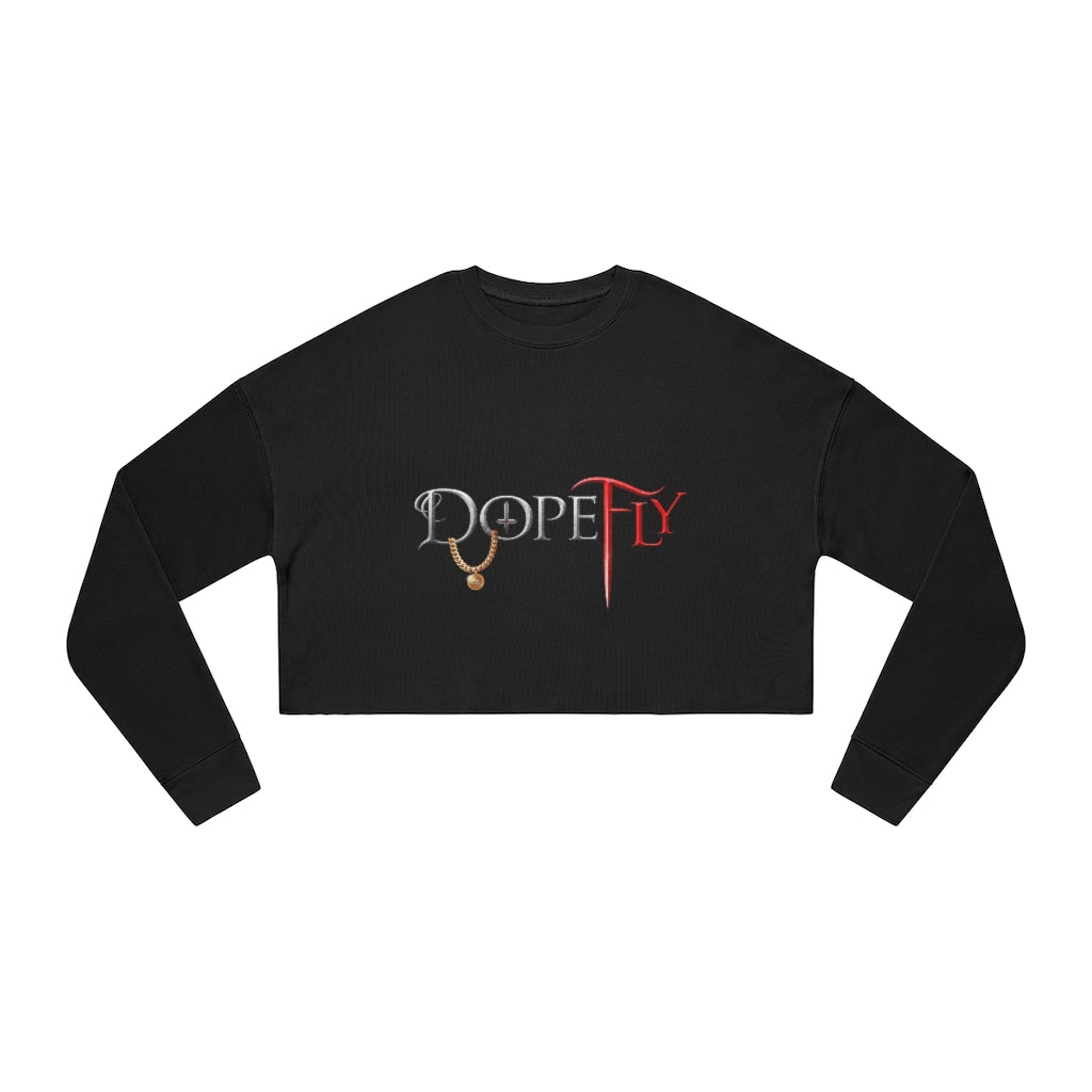 Dopefly World Women&#39;s Cropped Sweatshirt