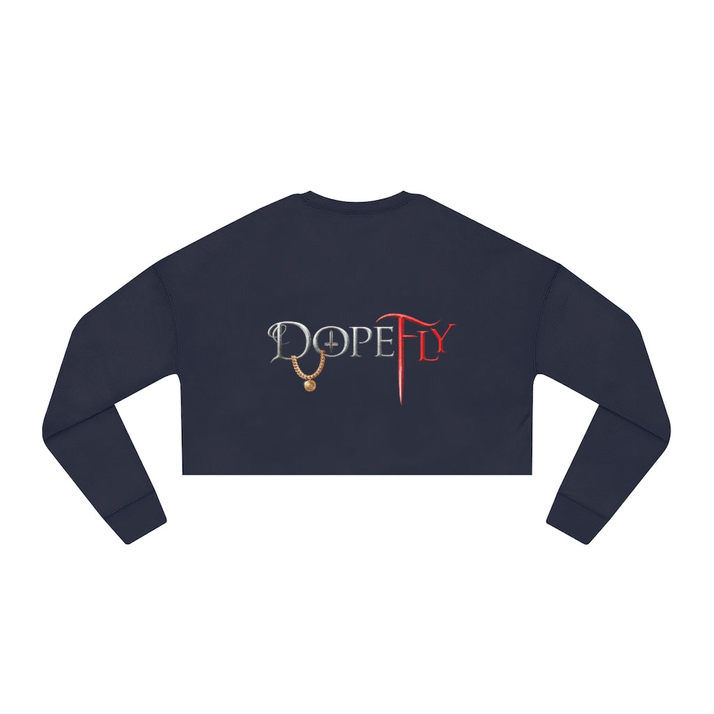 Dopefly World Women&#39;s Cropped Sweatshirt