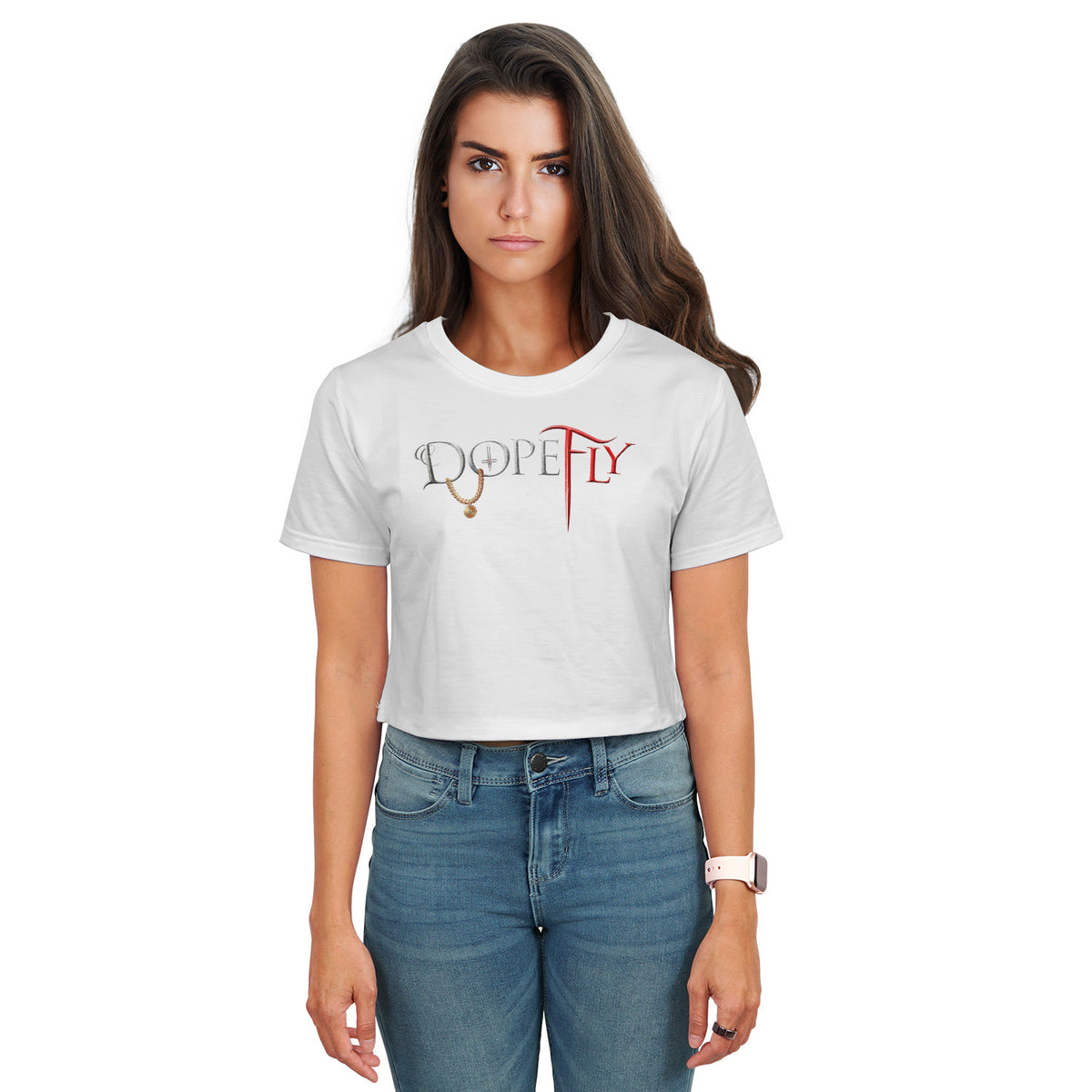 AOP Crop T-Shirt White