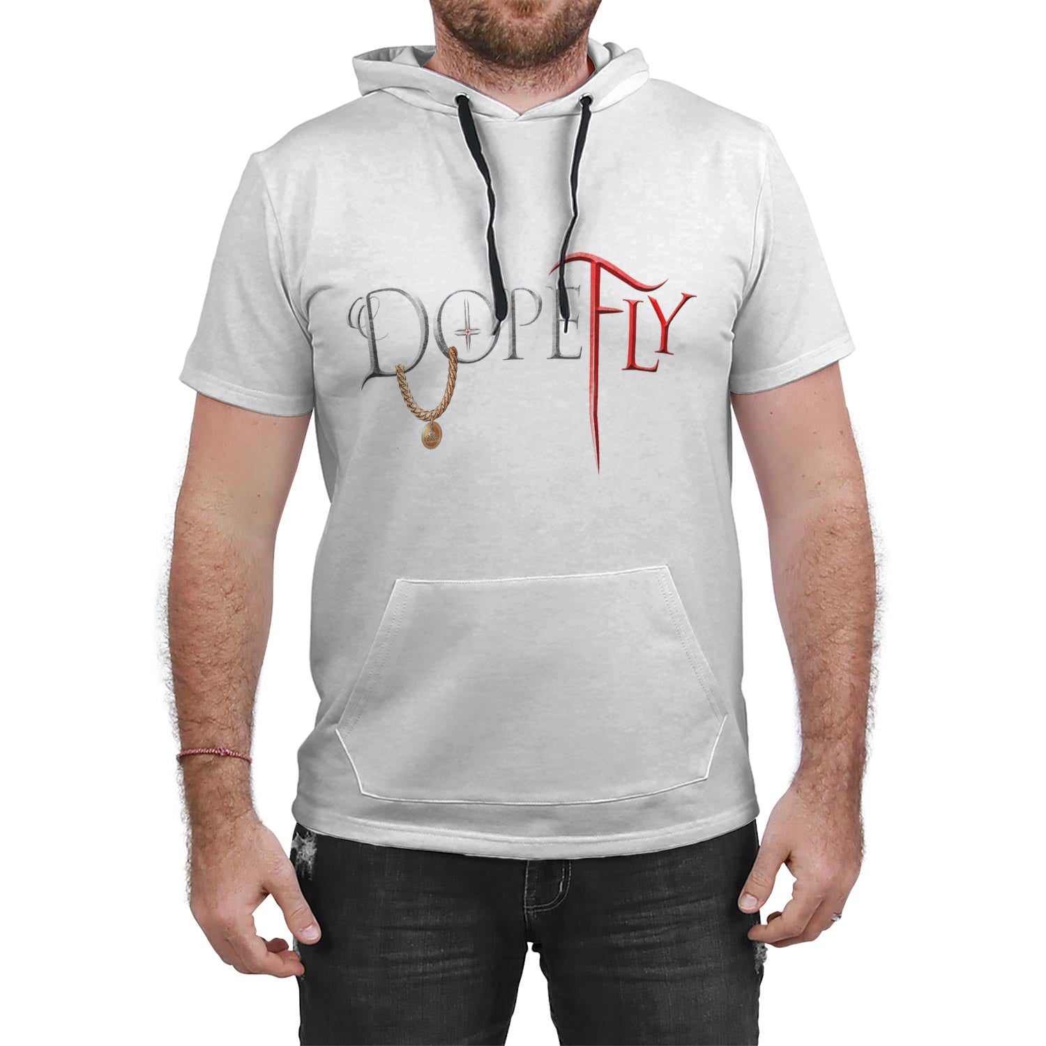 AOP Hooded T-Shirt White