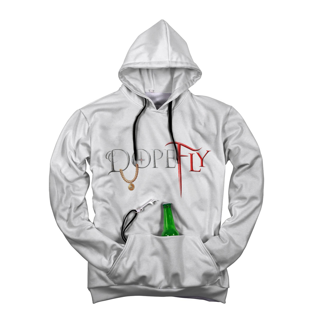 AOP Pop Top Hoodie White