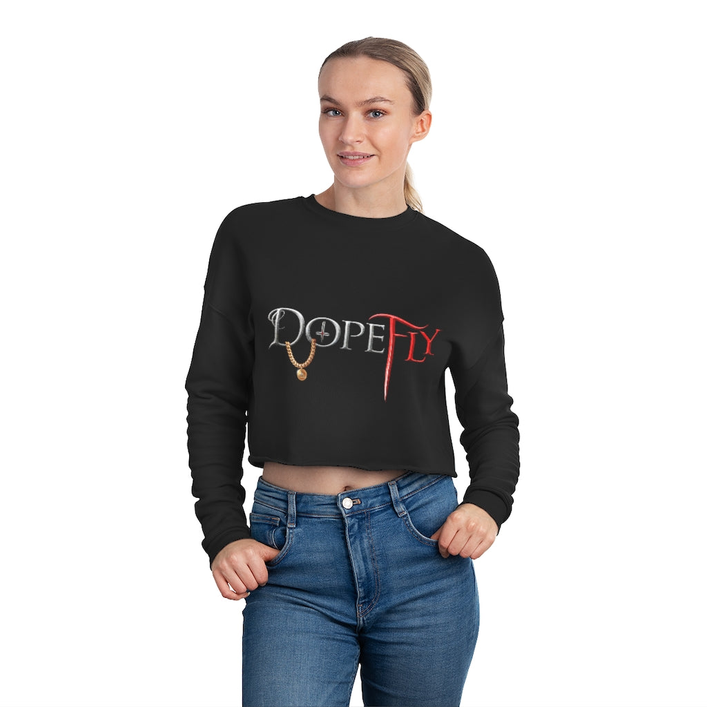 Dopefly World Women&#39;s Cropped Sweatshirt