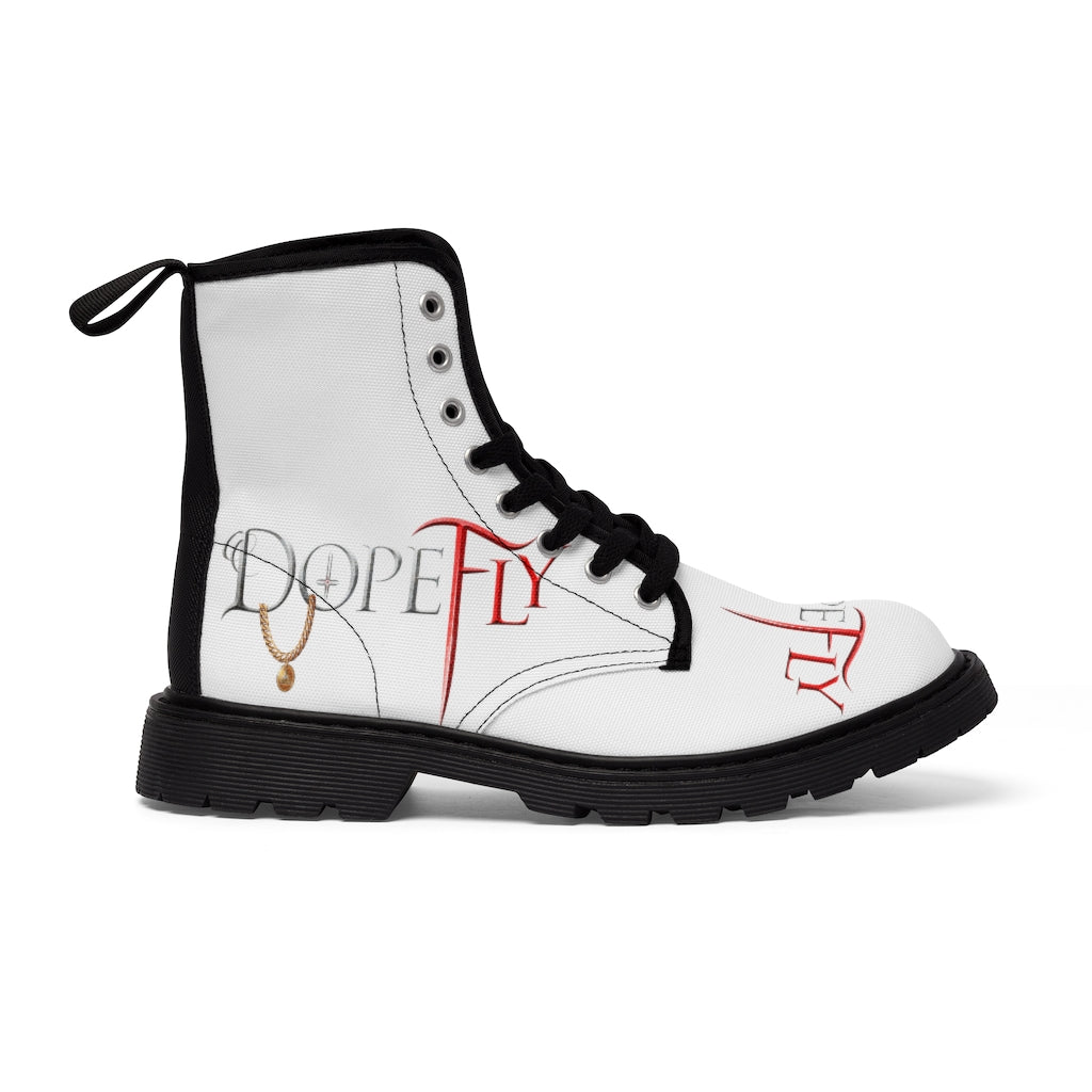 Dopefly World Men&#39;s Canvas Boots