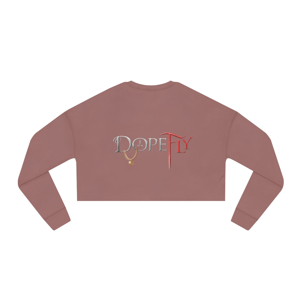 Dopefly World Women&#39;s Cropped Sweatshirt