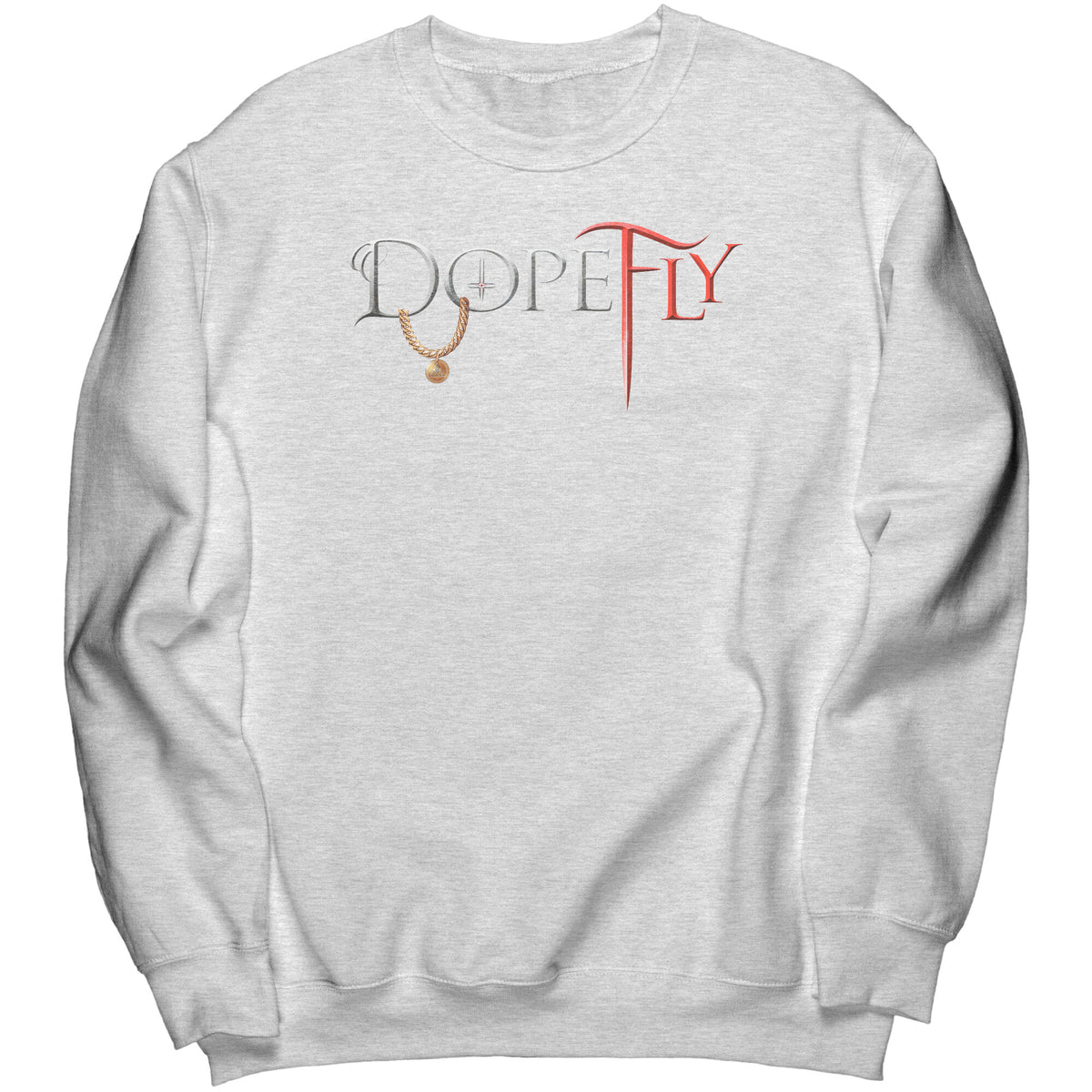 Dopefly World Port &amp; Co Crewneck Sweatshirt Red