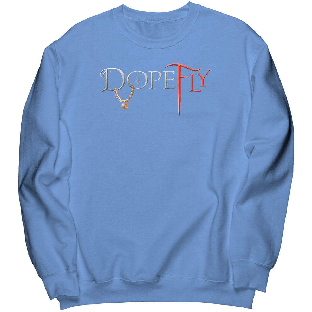 Dopefly World Port &amp; Co Crewneck Sweatshirt Red