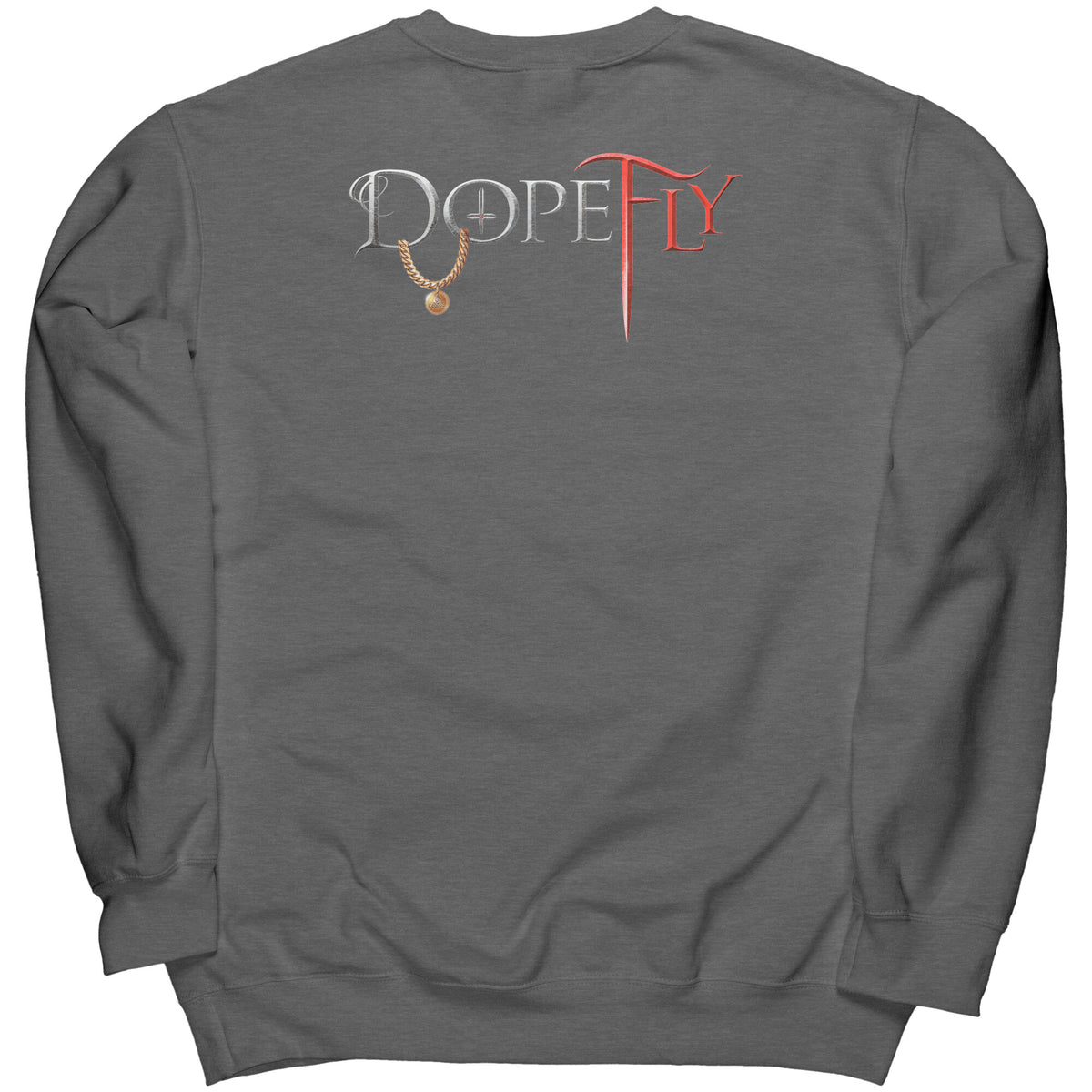 Dopefly World Port &amp; Co Crewneck Sweatshirt Red