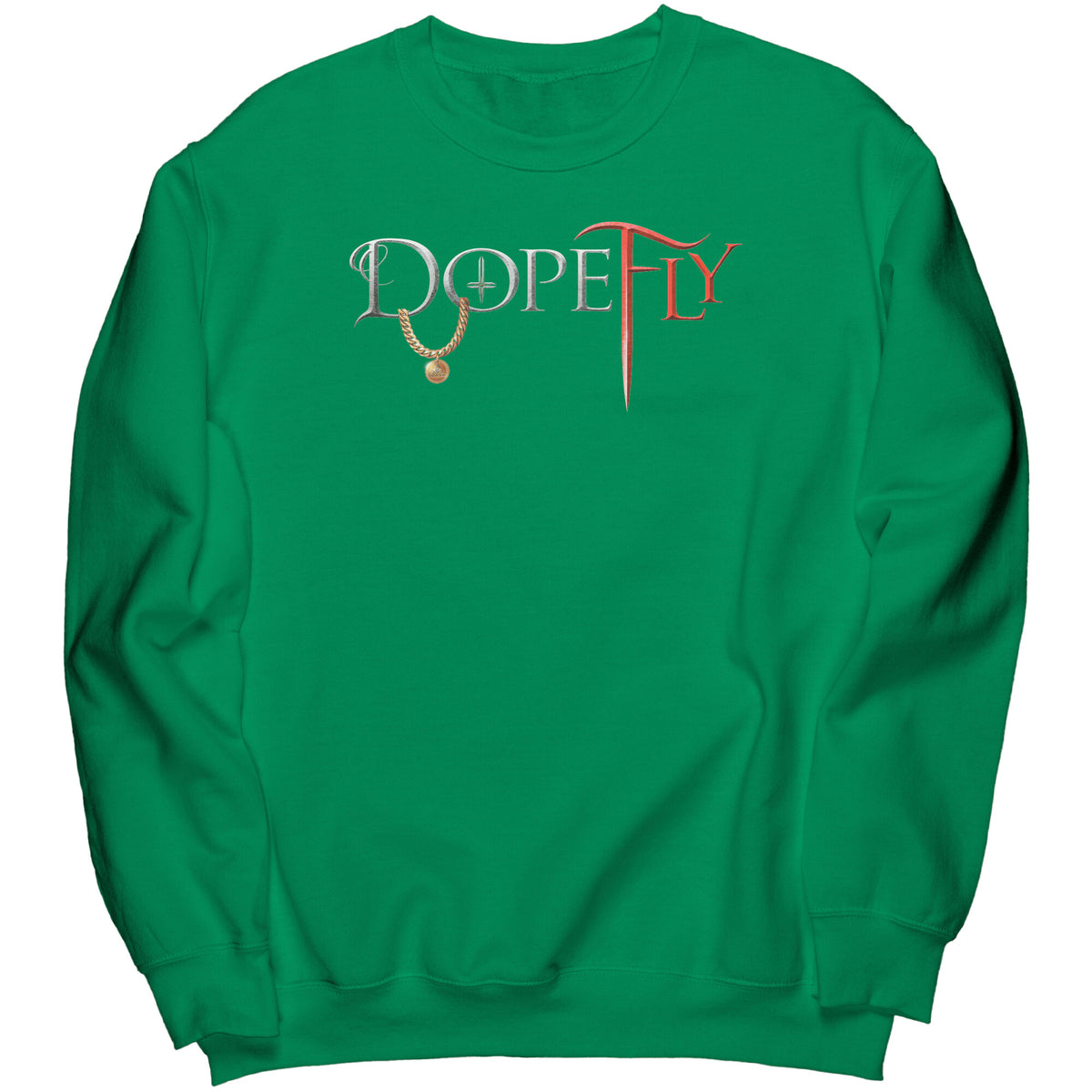 Dopefly World Port &amp; Co Crewneck Sweatshirt Red