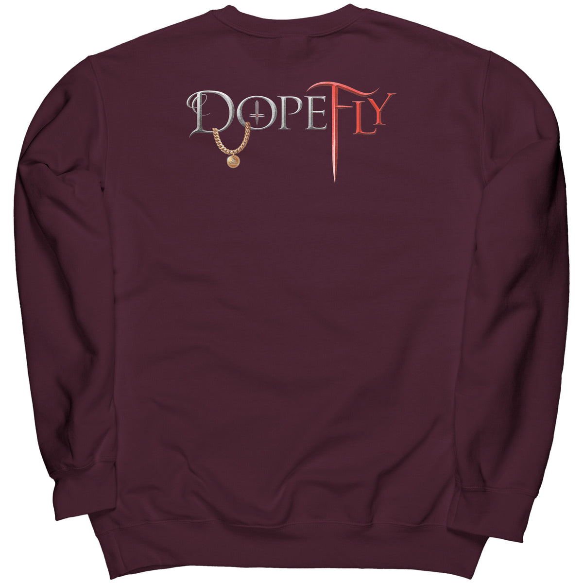 Dopefly World Port &amp; Co Crewneck Sweatshirt Red