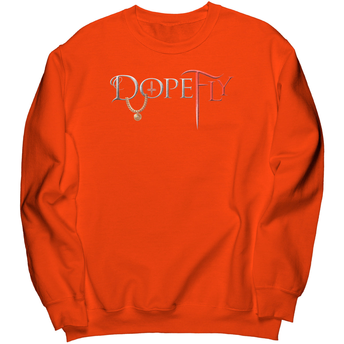 Dopefly World Port &amp; Co Crewneck Sweatshirt Red