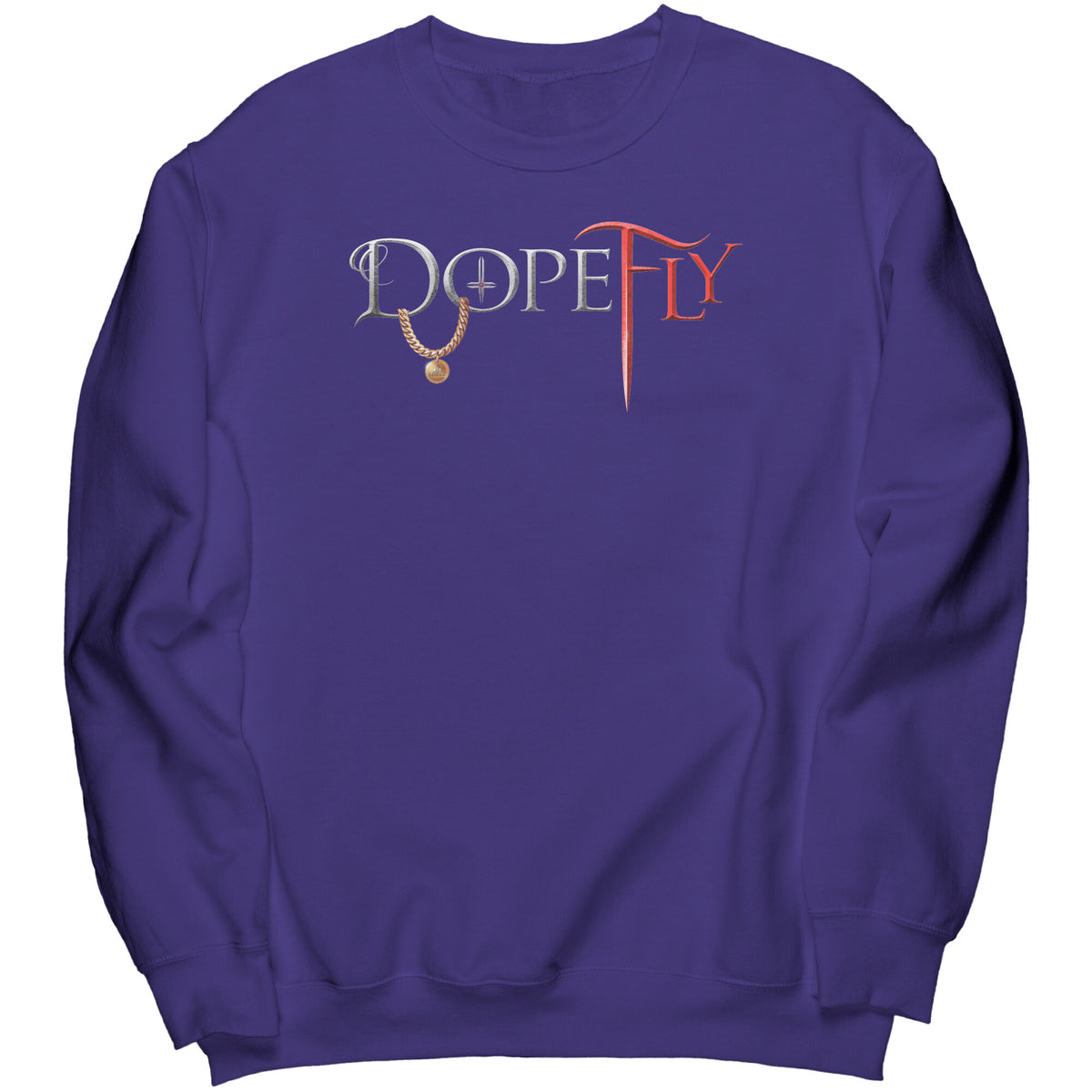 Dopefly World Port &amp; Co Crewneck Sweatshirt Red