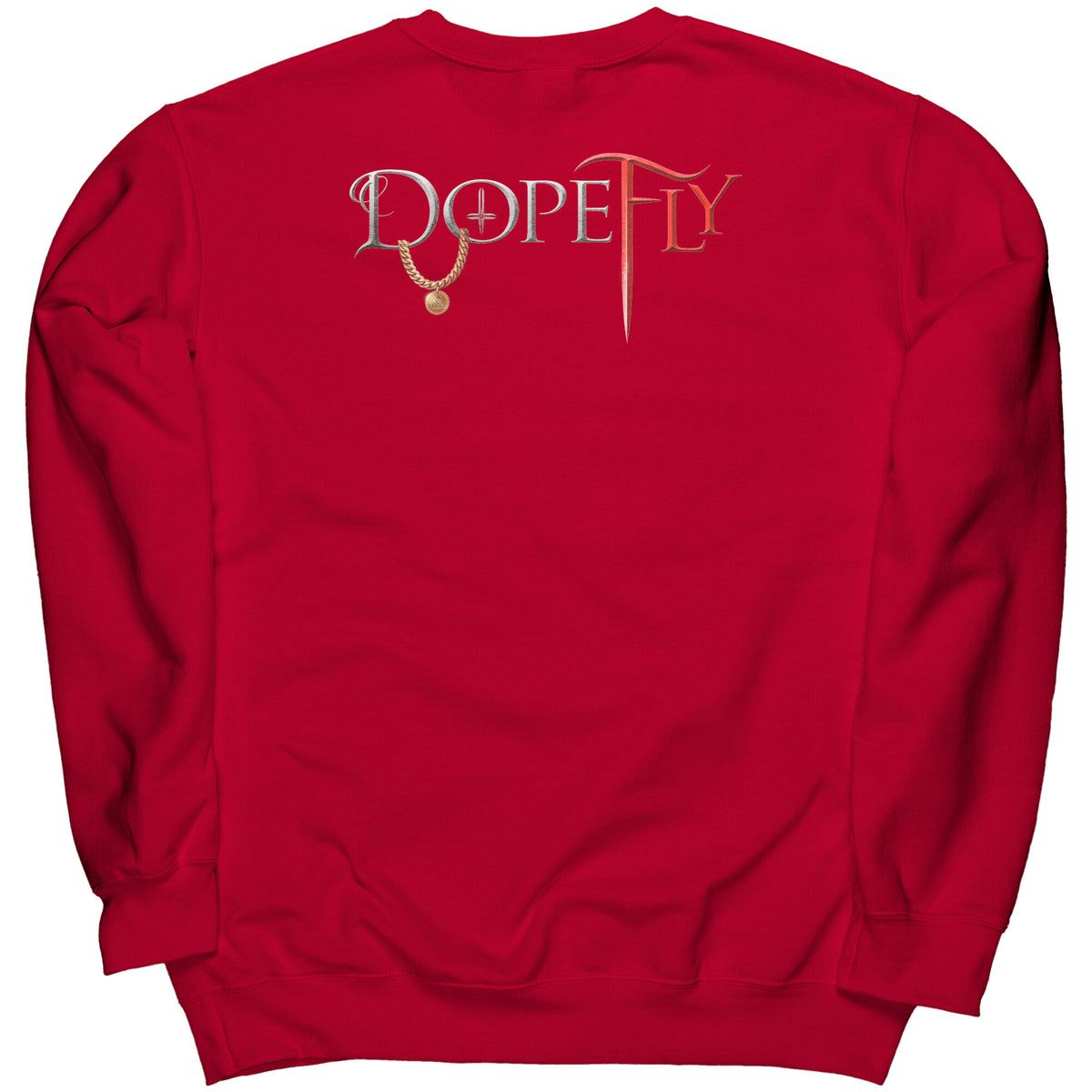 Dopefly World Port &amp; Co Crewneck Sweatshirt Red