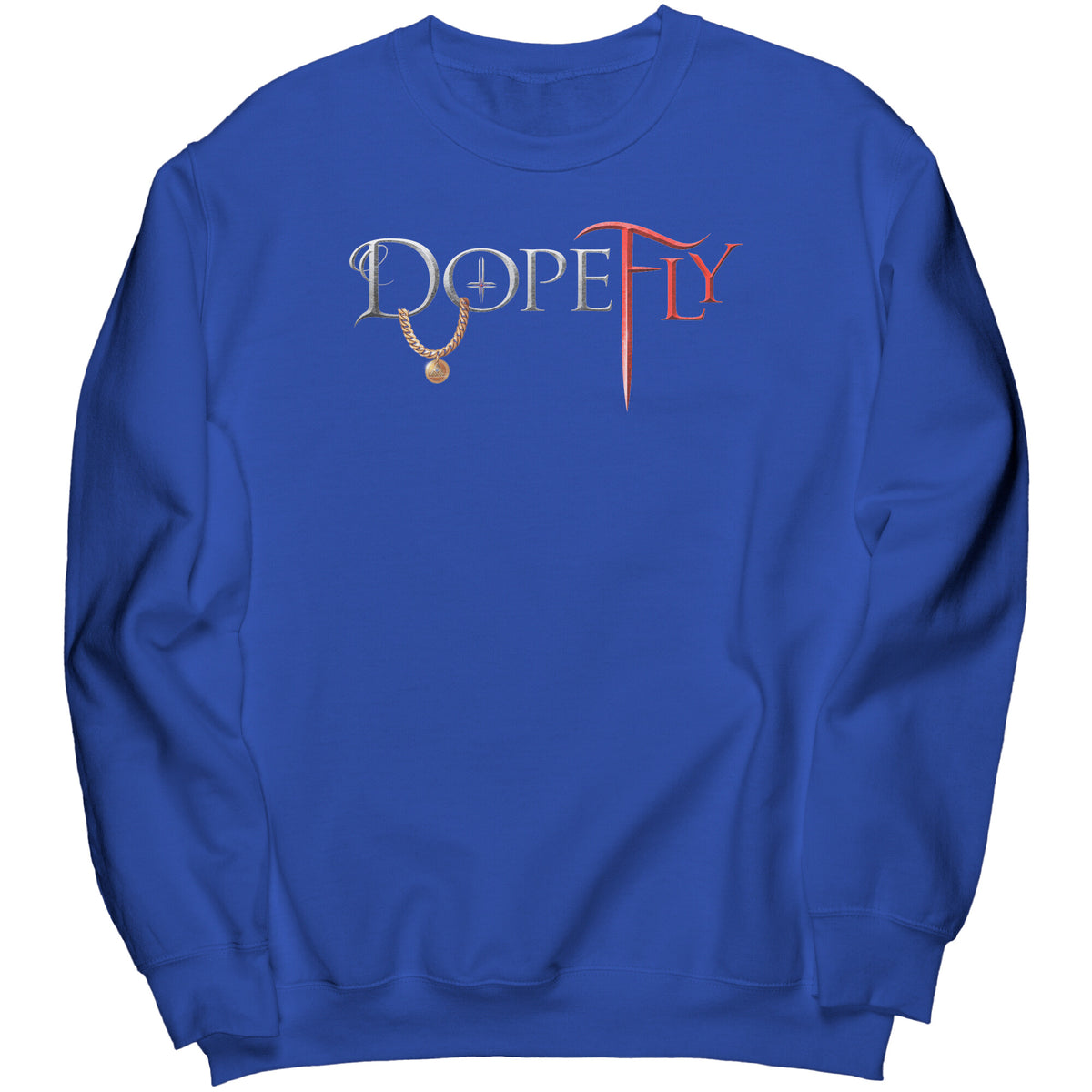 Dopefly World Port &amp; Co Crewneck Sweatshirt Red
