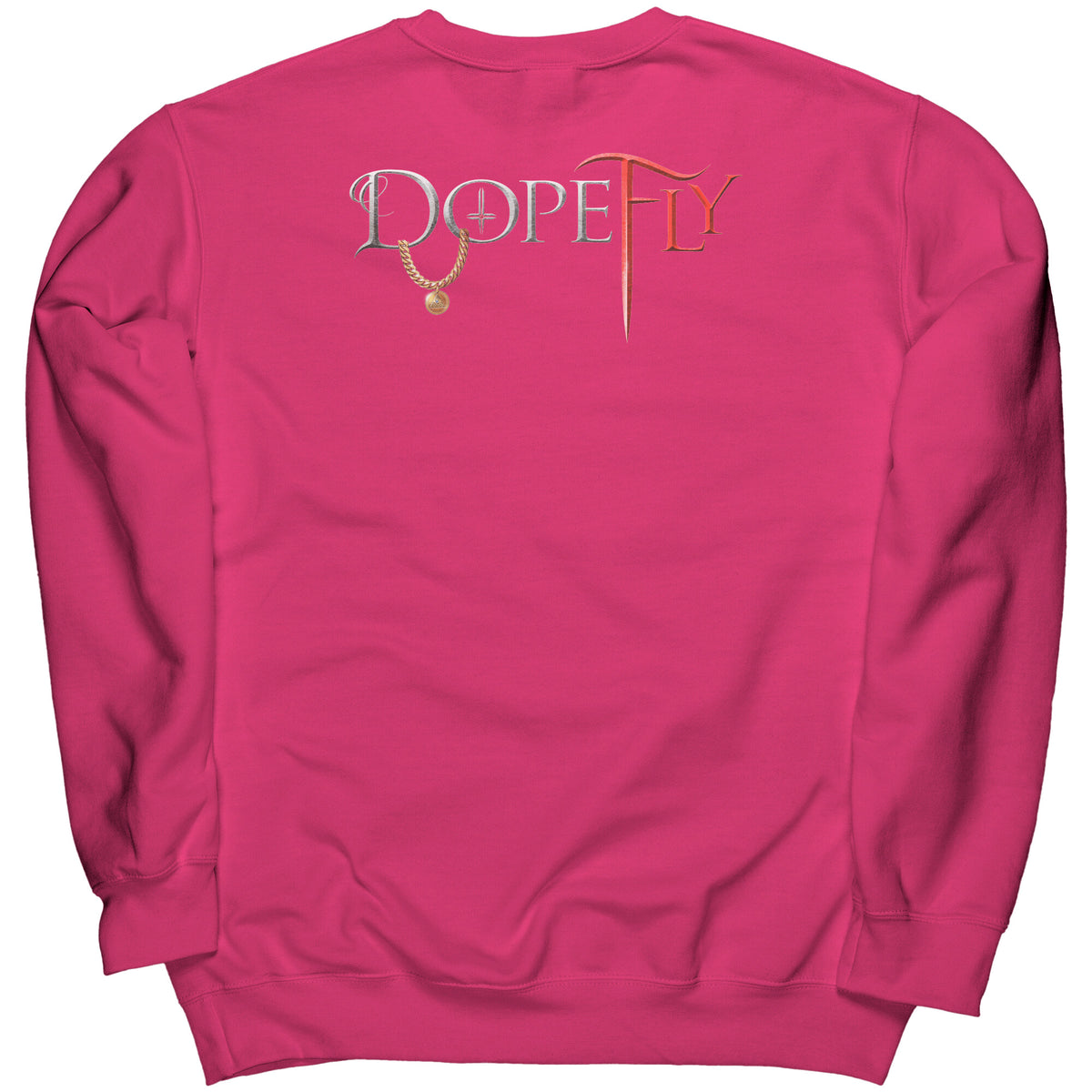 Dopefly World Port &amp; Co Crewneck Sweatshirt Red