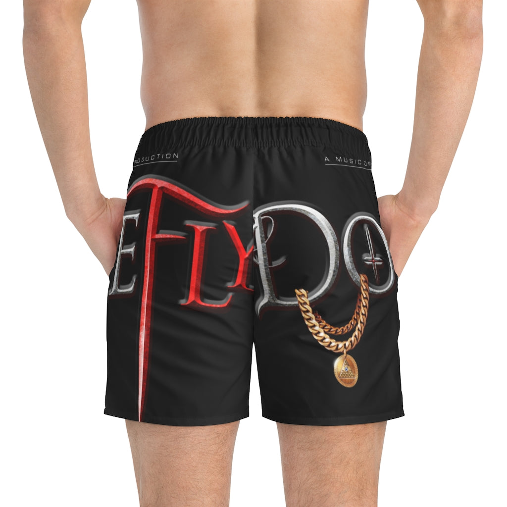 Dopefly World Swim Trunks Black