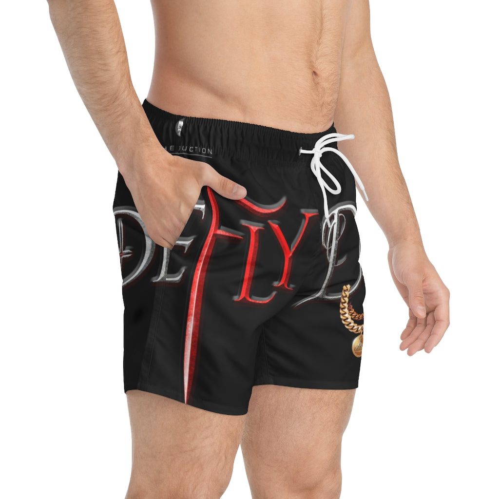 Dopefly World Swim Trunks Black