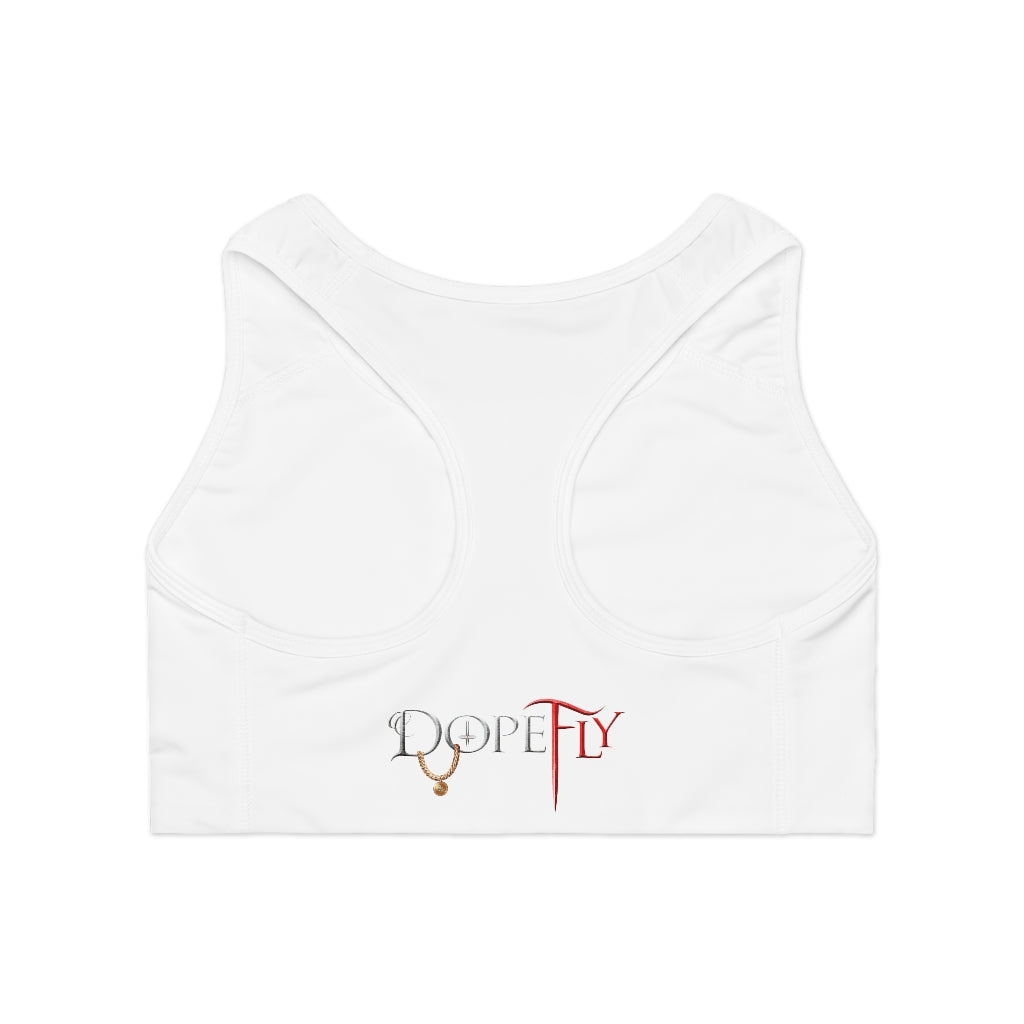 Dopefly World Sports Bra (AOP)