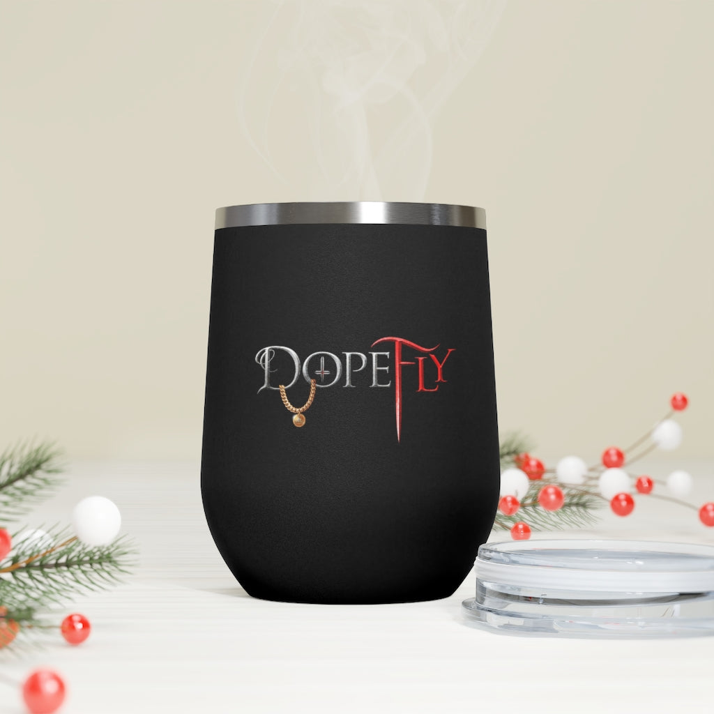 Dopefly World 12oz Insulated Wine Tumbler