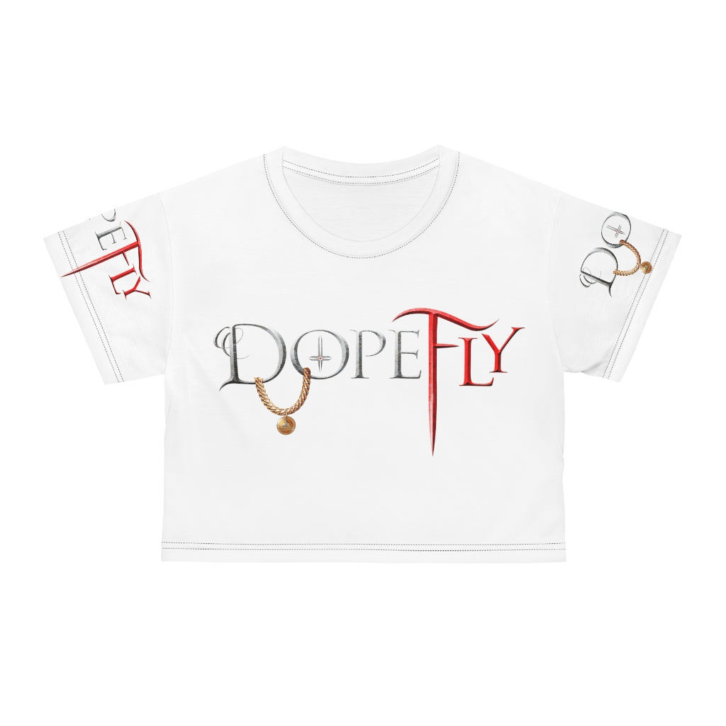Dopefly World AOP Crop Tee