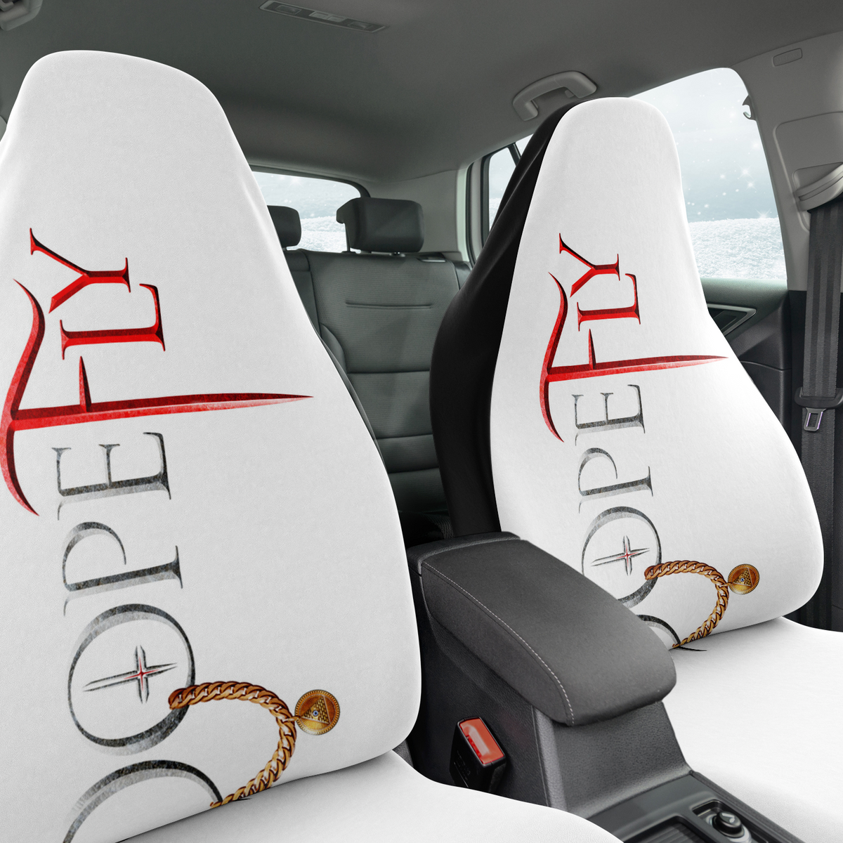 Dopefly World Car Seat Cover - AOP