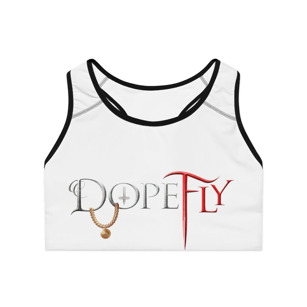 Dopefly World Sports Bra (AOP)