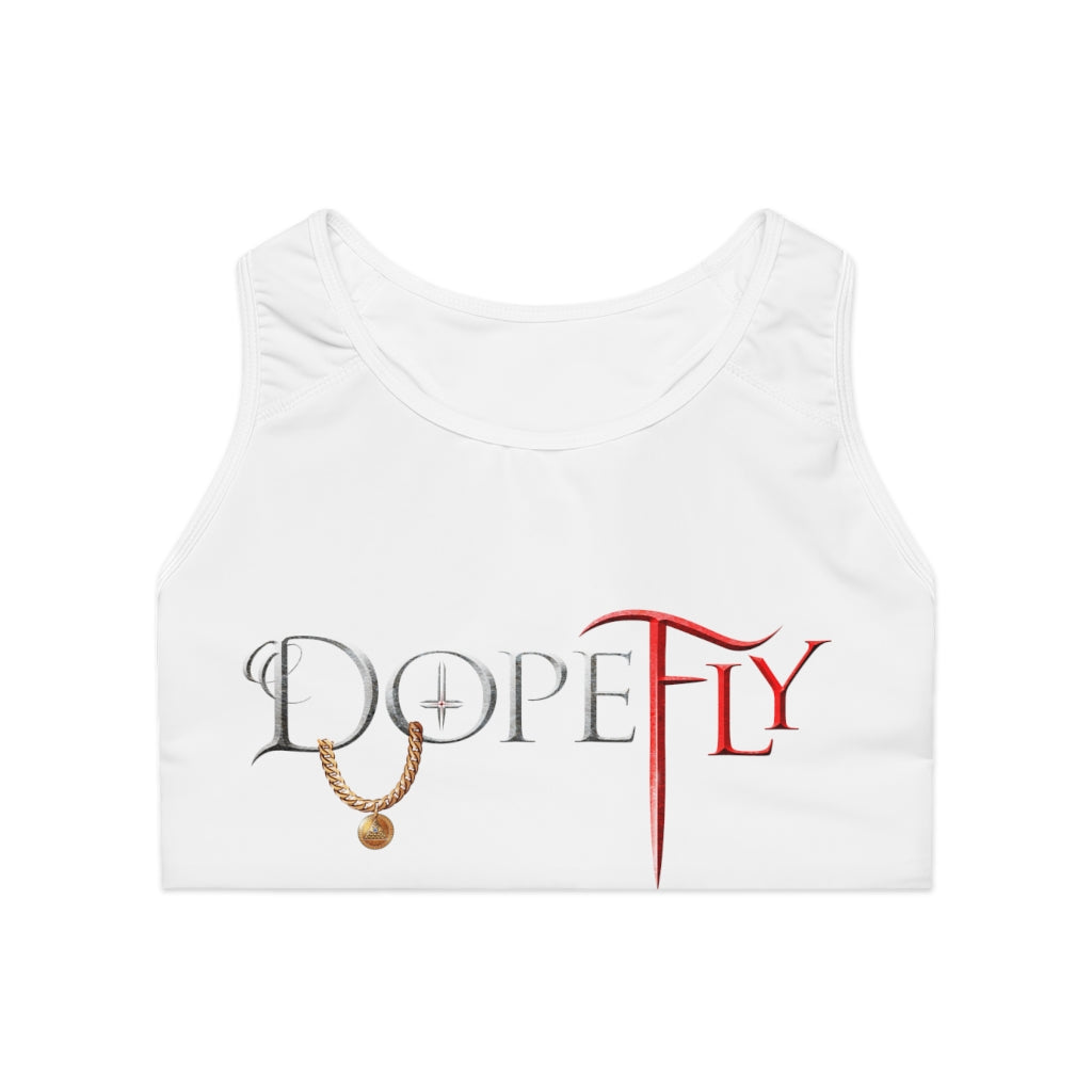 Dopefly World Sports Bra (AOP)