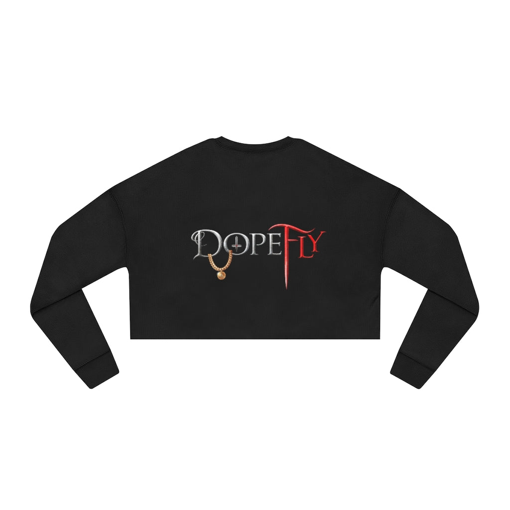 Dopefly World Women&#39;s Cropped Sweatshirt