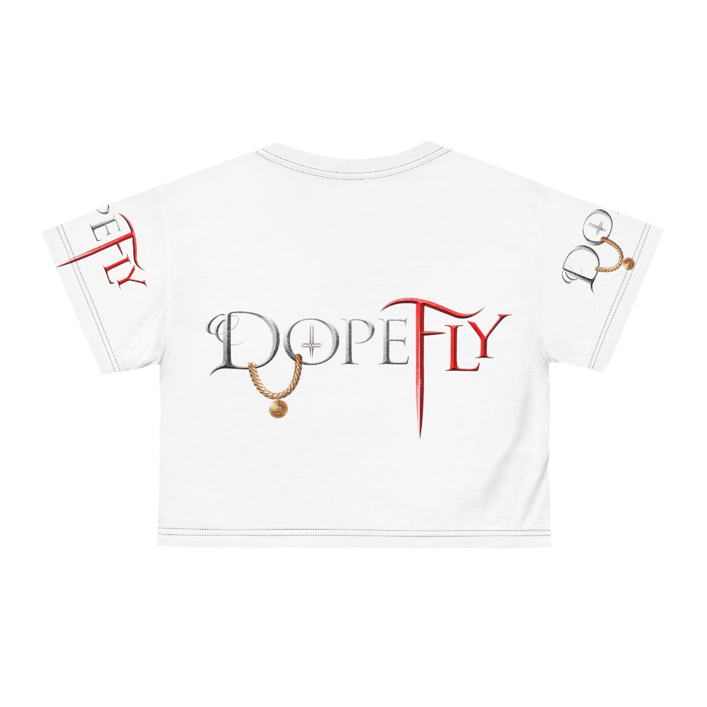Dopefly World AOP Crop Tee