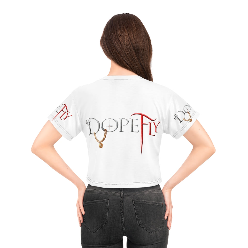 Dopefly World AOP Crop Tee